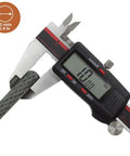 Heavy Duty 30Ft Security Cable With Loops 10mm Braided Steel Cut Resistant And Weatherproof Ideal For Padlocks Chain Locks And Wire Locks Durable Pair Set For Bikes Tools And Gates showing caliper measurement