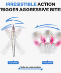 Suspending Jerkbait Lures With Sound Flash And Beastly Action For Bass Walleye Pike Catfish Neutral Buoyancy in motion both views