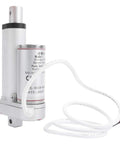 Heavy Duty Electric Linear Actuator Motor With 100 Kg Load Capacity And 12 Mm Per Second Speed shown from side with cable.