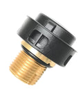 Brass Safety Valve Filling Cap With Anti Slip Washer For SC4 SC5 Pressure Washers, Heavy Duty Replacement Part That Delivers A Super Snug Seal, black and brass threaded cap