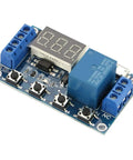 Get In Gear With This Plug And Play Digital Timer Relay Module Featuring A Sharp Led Screen And Dead Simple Settings For Bullseye Timing On Any 6 To 30 Volt Heavy Duty Build, showing control buttons and display.