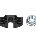 Heavy Duty Replacement Crescent Nut And Small Nut Pack Of Four Exact Fit Spare Hardware For Bed Frame Console Desk and Everyday Home Project Quick Swap Fix, showing zinc plated steel and plastic fasteners.