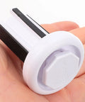 Top Tier Hockey Stick End Caps Kit 2 Pieces White Abs Plastic Protectors For Ice And Field Hockey Great Grip Boost Control Super Easy Install Durable Tips white hockey stick end cap in hand