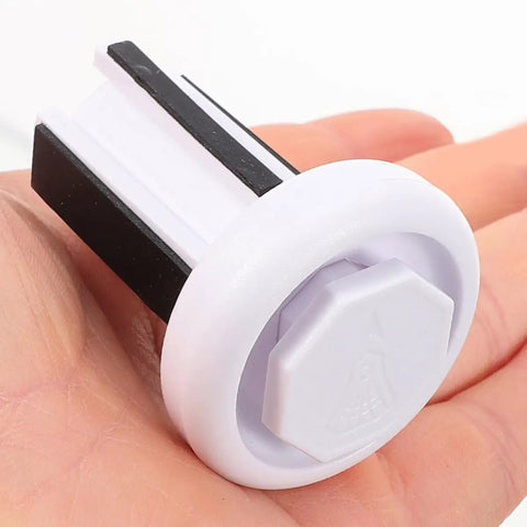 Top Tier Hockey Stick End Caps Kit 2 Pieces White Abs Plastic Protectors For Ice And Field Hockey Great Grip Boost Control Super Easy Install Durable Tips white hockey stick end cap in hand