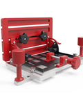 Adjustable Woodworking Backer Clamp For Table Saw Heavy Duty Aluminum Back Plate Holder Surface Clamp in red and black color scheme