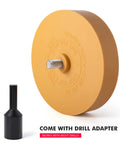 Eraser Wheel for Drill Decal Remover With Adapter DIY Razor Blade Scraper Kit Includes 10 Plastic Razor Blades Safe Non Scratch Rubber