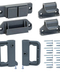 Extra Wide Retractable Baby Gate Replacement Parts Kit Gray Full Set With Wall Mount Brackets Latches Hooks And Screws
