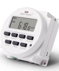 12/24 Volt DC Timer Switch With 7 Day 24 Hour Programmable Time Relay Clock For Panel Mount Use With Countdown Off Function Enclosure