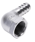 Stainless steel 1/2 inch hose barb to 1/2 inch female NPT 90-degree elbow pipe fitting