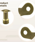 Thinking Process: brass 6mm faucet key tool shown in detail, with slot and rounded head for water valve shutoff