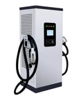 Heavy Duty Level 3 EVSE Charging Station With High Current Floor Pedestal Build Rock Solid DC Fast Charger with cables.