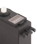 Ultra Quiet RC Servo Compatible With Futaba Systems features a compact black polymer design, ideal for radio control applications.