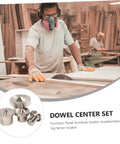 16 Piece Shelf Pin Drilling Jig And Dowel Center Points Kit For Smooth Woodworking Projects Plus Pro Grade Tenon Alignment Tool in use.