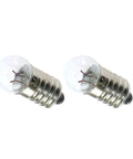 Ten Pack E10 Mini Light Bulbs 3.8V 0.3A Warm Yellow Incandescent Bulbs For Flashlights Tools And DIY Projects With Tungsten Filament Durable Glass Construction Ideal Indicator Lamps, two E10 bulbs