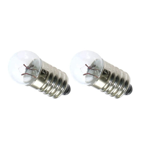Ten Pack E10 Mini Light Bulbs 3.8V 0.3A Warm Yellow Incandescent Bulbs For Flashlights Tools And DIY Projects With Tungsten Filament Durable Glass Construction Ideal Indicator Lamps, two E10 bulbs