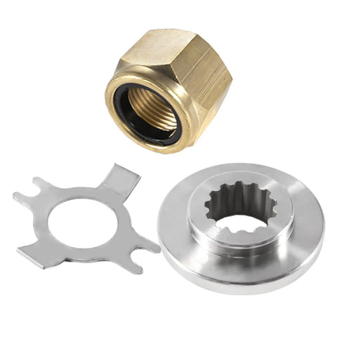 Top Notch Propeller Installation Hardware Kit For Mercury And Mariner Outboards 30HP To 60HP with 13 spline tooth propeller, thrust and tab washers, nut