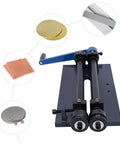 Manual Bead Roller Kit For Sheet Metal Fabrication with six dies and crank handle, ideal for shaping metal sheets in workshops.