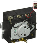 Dryer Timer Replacement DM101 234D1296P004 close-up view showing wiring terminals and timer mechanism