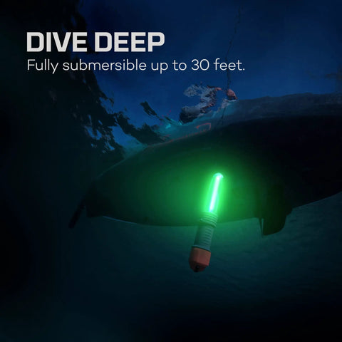 Submerser 500 Underwater Fishing Light 360 Degree Green LED 500 Lumens Waterproof Submersible To 30 Feet illuminating underwater