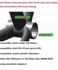 Diagram showing dimensions for BB90 And BB92 Press Fit Ceramic Bottom Bracket With 41Mm ID For 90-92Mm Shells, 24Mm Shimano Or 22/24Mm SRAM GXP.