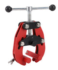 Get Tough With This Sturdy Pipe Alignment Clamp For 1-2.5 Inch Pipes! Heavy duty red and black carbon steel clamp for welding.