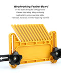 Adjustable Double Feather Board Set For Table Saw And Router, yellow impact resistant polypropylene hold down for precise cutting.