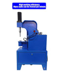 Heavy Duty 220V Electric Riveting Machine With Pure Copper Motor, blue color, pressure gauge, suitable for professional projects.