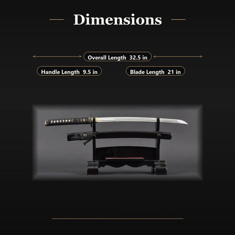 Wakizashi Iaito Practice Sword With Unsharpened Aluminum Alloy Blade 21 Inch Iaido Sword For Nukitsuke And Noto Drills on stand