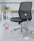 Office chair with Clear Silicone Chair Leg Protectors With Self Adhesive Pads For Easy Tool Free Install On Hardwood And Tile Floors