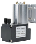 Dc 12 Or 24 Volt Mini Vacuum Pump With Integrated Mount, 10 Watt Portable Electric Diaphragm Air Compressor showing metallic housing and black base.