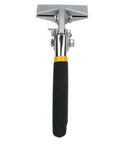 Pro Grade Heavy Duty Sheet Metal Bender With Straight And Curved Handle Hand Seamer For Metal And Stainless Steel, nickel finish