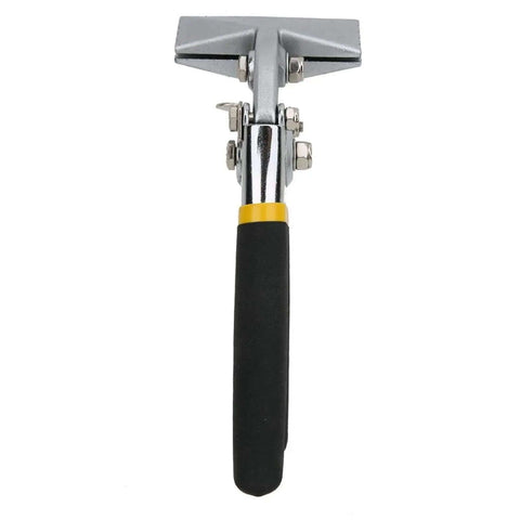 Pro Grade Heavy Duty Sheet Metal Bender With Straight And Curved Handle Hand Seamer For Metal And Stainless Steel, nickel finish
