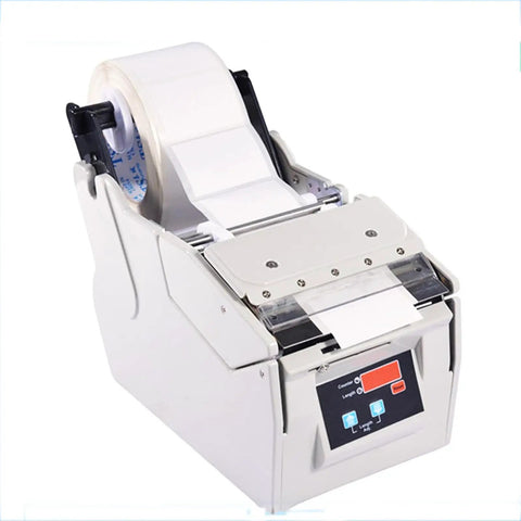 Automatic Label Peeling Machine With Digital Display For Paper Tubes Fast 130 Mm Per Second speed view with label roll and controls.