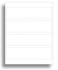 Perforated sheet of Printable Nameplate Inserts 8 By 2 Inches For DIY Home Printer Setup Inkjet And Laser Printers
