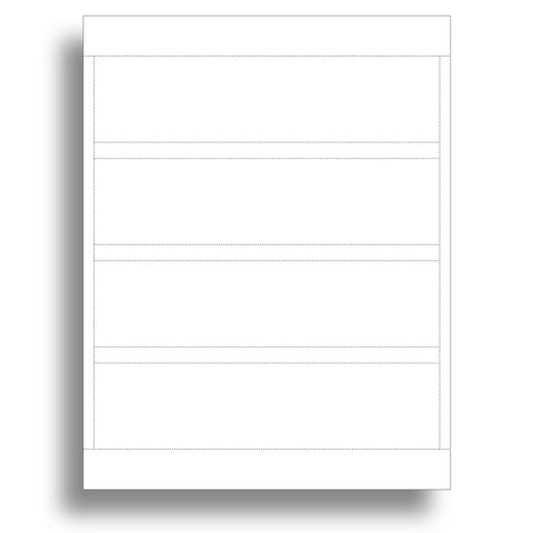 Perforated sheet of Printable Nameplate Inserts 8 By 2 Inches For DIY Home Printer Setup Inkjet And Laser Printers