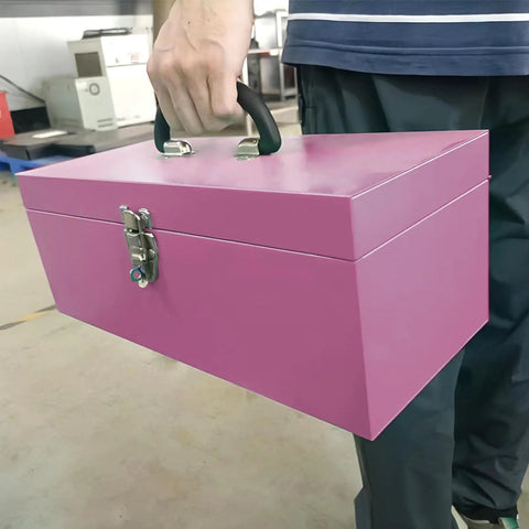 Pink 16 Inch Metal Tool Box Durable Tackle Box Pink 16 Inch Metal Tool Box Durable Tackle Box