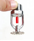 Straight Up Pro Grade 1 2 Inch Bronze Fire Sprinkler Head Automatic 68 Degree Trigger Upright Or Down Spray with visible red glass element.