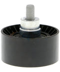High Quality Left Accessory Drive Belt Idler Pulley For BMW X6 Models Years 2011-2019 top view with mounting screw.
