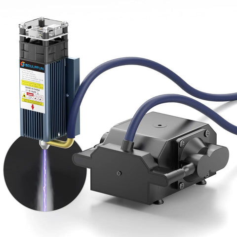Air Assist Pump For Laser Engraving Machines S9 S10 Adjustable Airflow From 0 To 30 Liters Per Minute Quiet Low Noise with cables