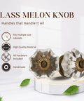 Six Piece Crystal Glass Cabinet Knob Set Handmade Clear Antique Knobs For Kitchen Cabinets Dressers Wardrobes Cupboards And Furniture Drawers Pulls With Timeless Glass Appeal Do It Yourself Friendly Easy Install displayed on wooden platform