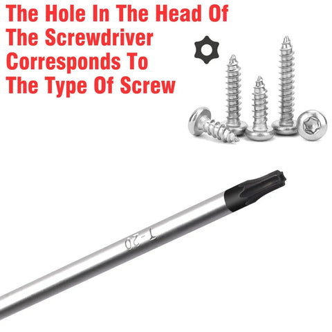 Top Shelf T20 Security Torx Screwdriver Featuring An Insanely Strong Magnetic Tip And Heat Treated S2 Steel Shaft With Vibrant Red Coating For Brutally Fast Fastener Removal And Daily Shop Grind with T20 screw and fasteners.