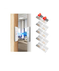 Ultra Thin Magnetic Cabinet Door Catches, 10 Pack Stainless Steel Adhesive Drawer Magnets That Keep Doors Shut, 0.08 Inch Thick