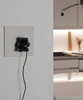 4 Position Ceiling Fan Speed Switch With 3 Speeds And Off Dope Black Rotary Controller installed on wall