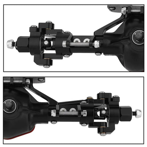 Beefed Up Aluminum Front And Rear Axle Set With Enhanced Shafts For 1 Tenth Axial SCX10 RC Crawler Upgrade Fits RC4WD D90