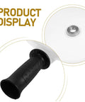 Transparent Drill Dust Collector Cover For Electric Drills And Grinders With Rock Solid Debris Shield close-up of handle and mounting.