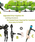 Automatic Drip Irrigation Kit With Water Timer 82 Ft 1 Quarter Inch Hose For 16 Sprinkler Heads Garden Lawn Patio Plants Seedlings