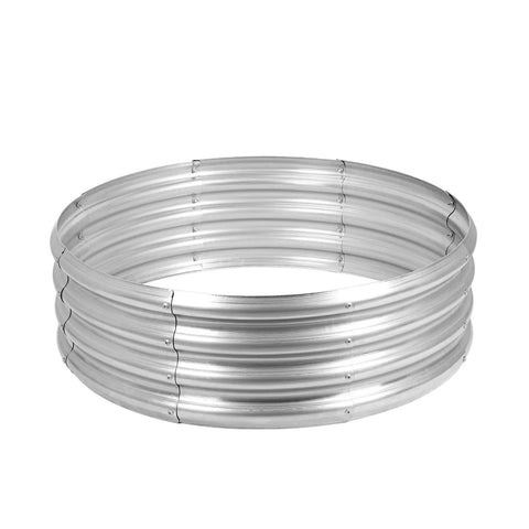 Heavy Duty Galvanized Fire Pit Ring For Outdoor Wood Burning 8 Piece Metal Firepit Liner With 0.8mm Thick Steel Above Ground Backyard Camping