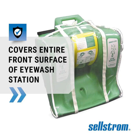 Clear Vinyl Replacement Dust Cover For 16 Gallon Gravity Flow Portable Eyewash Station Fits Over Entire Unit Protects From Dirt And Debris Eyewash Station Not Included