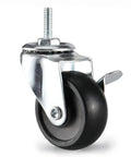 Heavy Duty Casters Set Of 4 With 1/4-20 Thread For Wire Shelving Racks Carts And Furniture, includes dual locking 2-inch swivel wheel