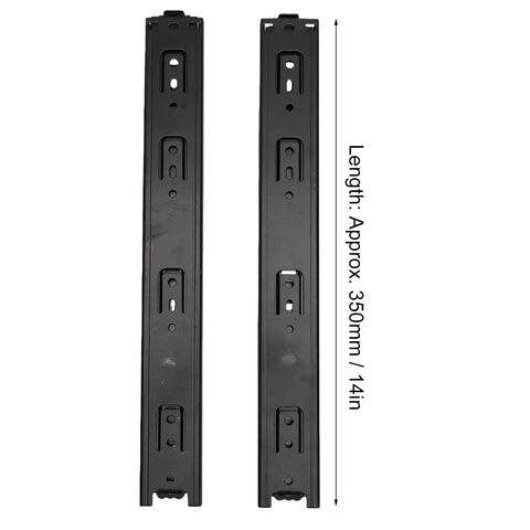 14 Inch Full Extension Drawer Slides 3 Fold Side Mount Glides Beefy 100 Lb Capacity for Dresser Kitchen Wardrobe